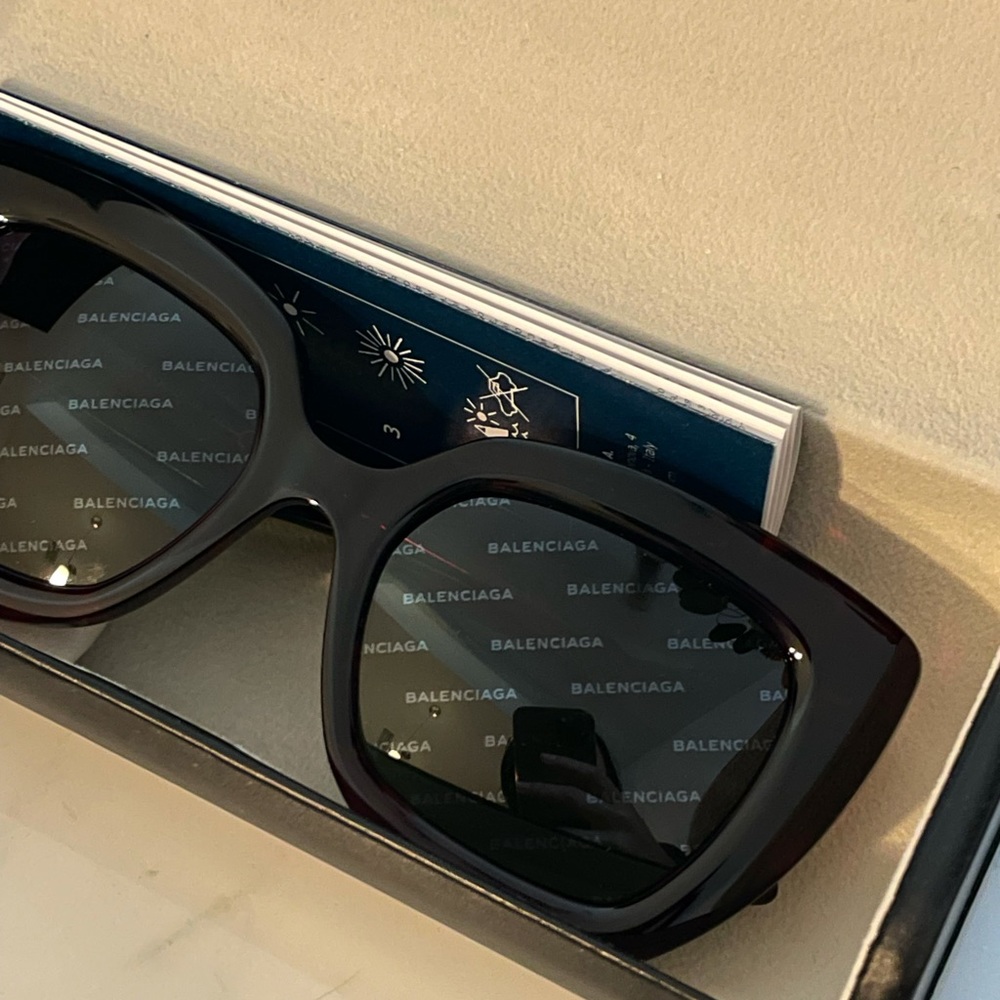Balenciaga Logo Tortoiseshell Sunglasses